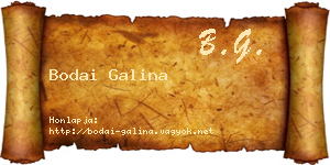 Bodai Galina névjegykártya